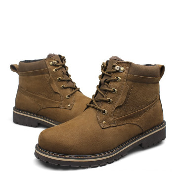 men's hot selling leather fashion winter cheap men boots